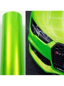 1pc Chameleon Apple Green Car Wrap Film, Color Changing Vinyl Wrap Sticker For Car, Motorcycle, Suitable For Most Vehicles, Body, Modification - one-size - View 11