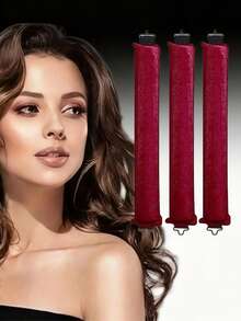 1/3/4 件套免加热卷发器套装，宽缎方巾，女士免加热卷发器，DIY 波浪/卷发造型工具 - 彩色 - 查看 13