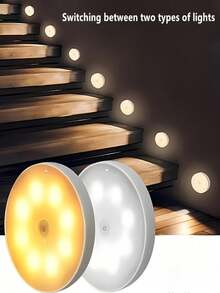 6入組 LED 感應式智慧燈、櫥櫃夜燈、室內感應壁燈。適用於臥室、廚房、衣櫥、樓梯、浴室、走廊、居家、客廳、派對及節日裝飾。 - 感應燈 - 查看 5