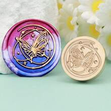 BAOFALI 1pc 25mm Clock Gear Pattern Removable Brass Head Classic Wax Seal Stamp, Suitable For Decorating Cards, Envelopes, Invitations, Packages, Wedding Invitation Wax Seal - Gift Wrapping Wax Seal Stamp - one-size - View 16