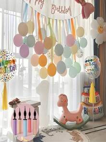 1/2/3/5pcs Double Action Handheld Balloon Pump Set, Reusable Plastic Manual Air Pump, Suitable For Balloons, Swim Rings, Labor-Saving Birthday Wedding Party Holiday Decoration Tool, Random Color - Multicolor - View 7
