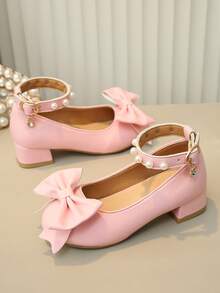 1 đôi giày da nhỏ cho bé gái, giày thường ngày đa năng mùa xuân/thu mới, giày công chúa ngọt ngào, thích hợp cho biểu diễn, tiệc tùng và các ngày lễ. - Hồng - Xem 4