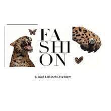 1/3件套无框豹纹墙画套装，奢华动物纹海报系列，现代魅力墙面装饰，适用于大学公寓宿舍客厅 | 房间装饰卧室，装饰品，墙面装饰画，复古装饰 - 彩色 - 查看 13