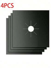 1/4 Set Reusable Gas Stove Oil-Proof Protective Pad, Stove Cleaning Mat, Kitchen Integrated Stove Top Protective Cleaning Pad - Multicolor - View 11