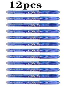5/8/12pcs Blue Erasable Pens - Erasable Pens, Erasable Pens With Erasers, Friction Pens With Erasers At The End, Erasable Gel Pens, Writing Pens For Children And Adults. - Blue - View 8
