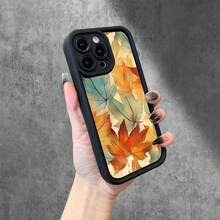 [tianyanjieti] Funda para teléfono: Patrón creativo de dibujo animado de hoja de arce, nueva funda para teléfono con diseño de escalera de cielo, divertida, simple, de moda, personalidad, unisex, regalo de vacaciones, funda para - Negro - Ver 9