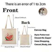 Customizable Name Adorable Gray Cat Print Lightweight Polyester Shoulder Bag - Tote With Fixed Strap, Open Top Design For Women, Perfect Gift For Mother's Day, Graduation, Weddings & Everyday Use, Cat Lover Gifts, Personalizable Gift, Simple Construction, Travel Accessory, Portable Design, Casual Handbag, Graduation Present - 白色 - 查看 5