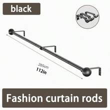 1pc Black/White/Gold Stainless Steel Shower Curtain Rod, Curtain Rod, Roman Rod, Sunshade Curtain Rod, Suitable For Bathroom Shower Curtains, Bedroom And Living Room Windows. - Multicolor - View 21