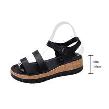 Vista Hi Buckle Women's Fashion Casual Versatile Thick-Sole Sandals, Provide Arch Support For Added Comfort, Super Soft Insole Suitable For All-Day Wear - Black - View 10