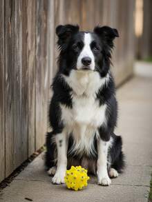弹性狗狗球互动咀嚼玩具，清洁牙齿，训练玩耍两用，适合中大型犬和幼犬 - 彩色 - 查看 6