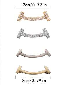 4pcs Mini Collar Pins For Shirts, V-neck Pendant, Prevent Exposures Button - Multicolor - View 7