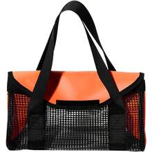 Bolsa De Con Asa Resistente u2013 Organizador De Seuelos Con Malla Y Compartimentos Para Placas De Hierro u2013 Perfecta Para En Agua Salada O Dulce, Ya Sea En La Playa, Ro, Lago, Estanque O Mar - Naranja - Ver 2