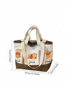 小熊维尼卡通时尚大容量单肩包、手提包、多功能单肩包，适合度假和日常出行 - 彩色 - 查看 2