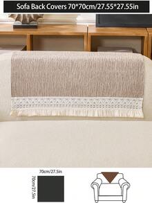 1pc Luxury Chenille Sofa Cushion Cover, Modern Minimalist Fashion Dust-Proof Anti-Slip Sofa Seat Pad, Washable, Suitable For Bedroom, Office, Living Room Combination, L-Shaped Sofa And 1/2/3/4 Seat Sofa, All Season - Khaki - View 16