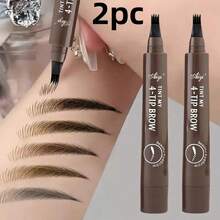 2支装染眉膏，持久防水防晕染，易于使用，色彩丰富，适合所有肤质，价格实惠，情人节礼物，旅行必备，房间装饰，情人节礼物，便宜好物，房间装饰，1美元商品，度假必备，女士礼物，卧室装饰，情人节，99美分 - 棕色 - 查看 1