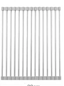 水槽折叠不锈钢沥水架厨房多功能碗盘蔬菜水果收纳沥水帘 - 彩色 - 查看 15