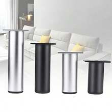 50-180mm Patas de mueble de aleación de aluminio, 2 piezas de repuesto resistentes al desgaste para mesita de noche, caja de almacenamiento, patas antiarañazos ajustables con tornillos, accesorios de muebles - Multicolor - Ver 2
