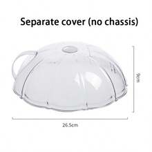 1pc Microwave Splash Guard - Dust-Proof Plate Cover, High Temperature Resistant, Reusable Splash & Grease Guard, Suitable For Heating Food And Keeping Fresh In Kitchen, Dishwasher - Multicolor - View 10