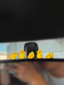 5pcs Random Style Simulation Mini Car Duck Ornament Decor - Multicolor - View 10