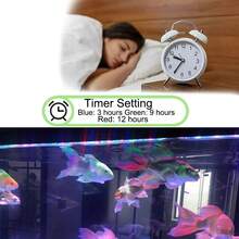 USB定时器3小时/9小时/12小时夹式鱼缸灯水族箱照明，三种照明模式和多种亮度级别，适用于室内圆形和方形水族箱照明，夹子厚度0.7厘米/0.27英寸。 - 黑色 - 查看 3