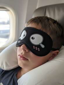 Set de 5 antifaces para dormir con estampado de dibujos animados, adecuados para niños de 3 a 10 años, personalizados, protección ocular, para dormir, tomar siestas, viajar - Multicolor - Ver 4