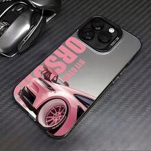 粉色跑车手机壳，兼容 17、16e、16、15、14、13、12、11 Pro Max、Air、X、XR、XS Max，防摔磨砂后盖 - 彩色 - 查看 5