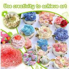 7pcs Stainless Steel Rose Piping Nozzles Set - Cake Decorating & Pastry Tools, Baking Essentials - Multicolor - View 6