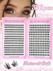 390pcs Book-Style False Eyelashes - 12mm, Natural/Comfortable/Cat Eye/Foxy/Cosplay/Performance, Suitable For Multiple Occasions, Enhance Your Charm - Black - View 7