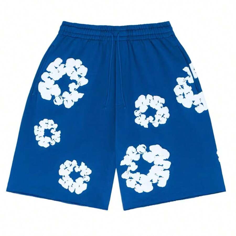 Denim Tears 'Sweatpants 'The Cotton Wreath' Pants Graphic And Drawstring For Unisex Adult - SOLE SERIOUSS, Women's Casual Drawstring With Modern Men Breathable Technology, Versatile Street Style Joggers Suitable For Streetwear, Casual Daily Wear, Weekend Outings, Music Festivals, Social Gatherings And More, Making It A Great Gift For Boyfriends Or Husbands.Sweatpants Sweats Wide For Men Sweat Pants Baggy Sweatpants - Xanh đậm - Xem 1