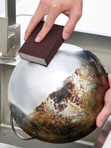 1/5/10 piezas Cepillo de fregado para ollas que elimina el óxido, paño de limpieza de cocina, esponja abrasiva, utensilios de cocina, herramientas de limpieza, cocina, baño, hogar, suministros para el hogar - Multicolor - Ver 2