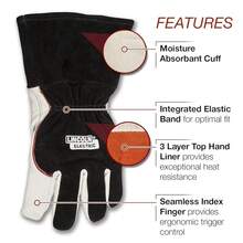 Guantes de Soldadura MIG Profesionales DynaMIG| Comodidad y resistencia al calor|| K3806-XL. - Alta definición dinámica - Ver 3