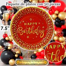 Disposable Kitchenware - Hb Red Gold Confetti - View 3