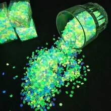 5000颗0.11-0.19英寸夜光花园装饰石，发光砂石，适用于水族箱、仙境花园、家居小径装饰 - 彩色 - 查看 2