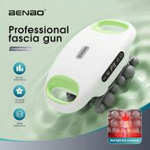 Benbo 16-Head Massage Gun, Muscle Relaxation Massager With Deep Tissue High-Frequency Vibration, Relieves Muscle Soreness. Suitable For Back, Shoulder, Waist, Leg And Other Areas, Helps Relieve Muscle Aches From Fitness And Work. Black And White Color, Ideal For Office, Gym, Home, Business Travel, Christmas, New Year, Thanksgiving, And A Great Gift For Friends And Family. - Solid Color - View 4
