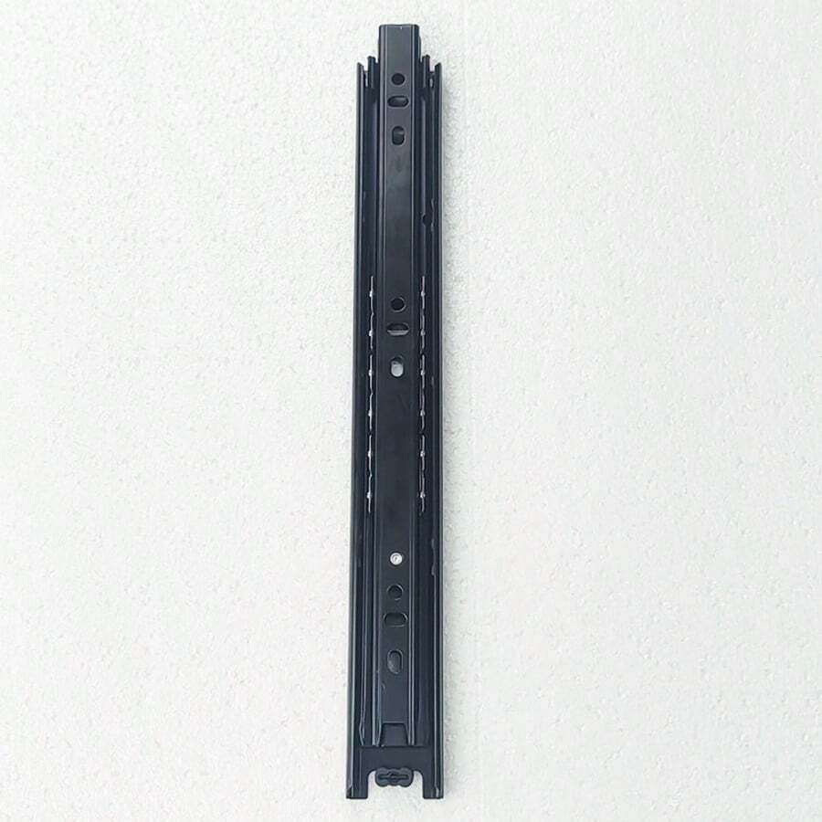 Drawer Slide Rail Universal Three Section Thickened Rebound Slide Rail, A Pair Of Stainless Steel Bedside Table Damping Buffer Guide Rails