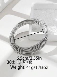 3 种尺寸可供选择：30 件/套、50 件/套、77 件/套哑光金色线圈手镯，专为女性设计，适合派对、节日、珠宝配饰（注意：主图中显示的是 50 件套装，77 件套装的佩戴效果更好，30 件套装的佩戴效果略有不同，并且产品颜色在不同光照条件下可能会略有不同，适合不同手腕尺寸。）