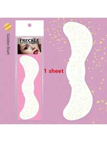 1片闪亮银色雀斑贴纸，女士闪亮雀斑脸部临时纹身，防水，适合舞蹈、音乐派对妆容和情人节。 - 彩色 - 查看 13
