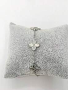 1/2件装四叶草手链，轻盈奢华饰品，不褪色，情人节礼物