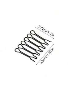 10pcs Invisible Black Styling Combs, U-Shaped Hair Clips For Bangs Fixing, Mini Hair Flyaway Holder, Nape Hair Inserted Comb, Hair Styling Accessories - Multicolor - View 6