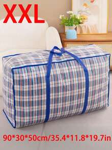 Extra Large Capacity Storage Bag, Portable Carry-On Luggage Bag, Waterproof Oversized Laundry Bag, Suitable For Travel, Dorm, Moving, Featuring Mesh Pattern, Waterproof, Handles, Ideal For Bedding, Moving Boxes, Packing, Back To School Essentials - White - View 17