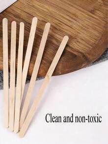 100pcs/50pcs/20pcs Beauty Hair Removal Wooden Stick Care Tools, Disposable Wooden Stick Hair Removal Wax Preparation And Application Tools, Wooden Chips