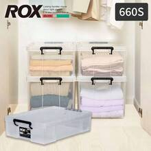 Storage Bins With Lids - 23_660L (Width 43 X Depth 65 X Height 30.5cm) + 01_With Lid - View 4