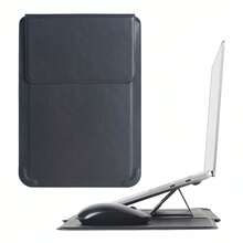 15-16 Inch Laptop Sleeve With Stand & Mouse Pad, Leather Material Protective Case For MacBook Pro/Air, Chromebook - Multicolor - View 14