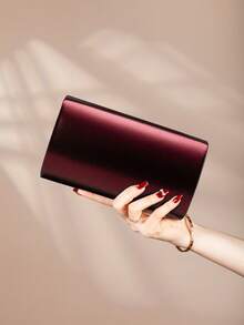 REMANLAND Luxuriöse einfarbige PU Clutch Tasche für Damen, glamouröse und modische Klappe Abendtasche mit versteckten Kartenfächern und Fächern, abnehmbarer Metall Ketten Schulter-/Umhängeband, geeignet für Partys, Galas, Veranstaltungen, Hochzeiten und ein tolles Geschenk