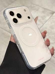Custodia per telefono senza fili di ricarica magnetica alla moda e carina con effetto macchia di vernice, compatibile con 17 Pro Max, 17 Pro, 17, 16 Pro Max, 16 Pro, 16, 16, 15 Pro Max, 15 Pro Max, 15 Pro, 15 Pro Max, 14 Pro Max, 13, 12 Pro Max, 11, cover posteriore lucida e morbida di colore gelatinoso, antiurto - Bianco - Visualizzare 4