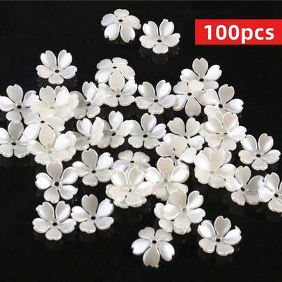 Yiwu Qiyou Accessories Co., LTD 100 piezas de cuentas de campana de acrílico beige de 15 mm, adecuadas para collares, pulseras y otros trabajos de joyería, cuentas y combinaciones de cuentas