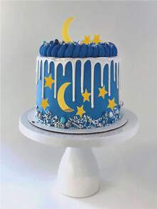 Hot Festival Cake Decoration Plate, Moon And Star Party Birthday Cake, Dessert Table Cake Plate - Gold - View 6