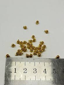 30/10颗铜质压接珠套装 - 高品质圆形金属隔珠，方便制作珠宝、绳端、吊坠、DIY配件等。 - 耐用、不含镍、用途广泛，激发无限创意