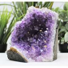 1pc Huge Amethyst Cluster Decor, Top Grade Natural Uncut Amethyst Geode Crystal Cluster From Uruguay, Gemstone Geosurvey Instrument - Multicolor - View 5