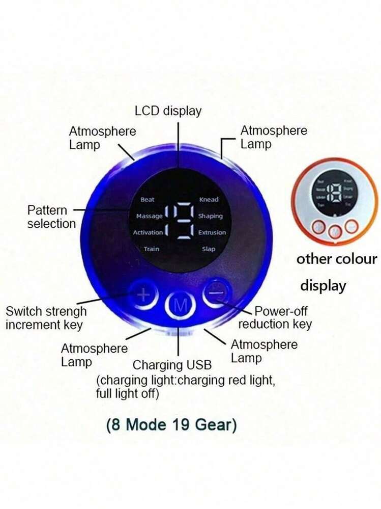 AXH. Muscle Stimulator, Muscle Shaper, Portable Muscle Trainer, Smart Wireless Fitness Equipment, Suitable For Men And Women Abdomen/Arms/Legs, Home/Office Abdominal Muscle Training - Black - View 5